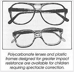 Eyeglasses with polycarbonate lenses